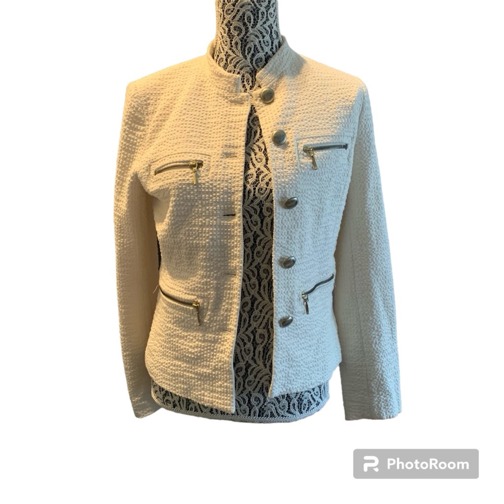 Ivory Zara Structured Fitted Blazer